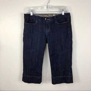 Miss Me dark indigo wash jean capris size 28